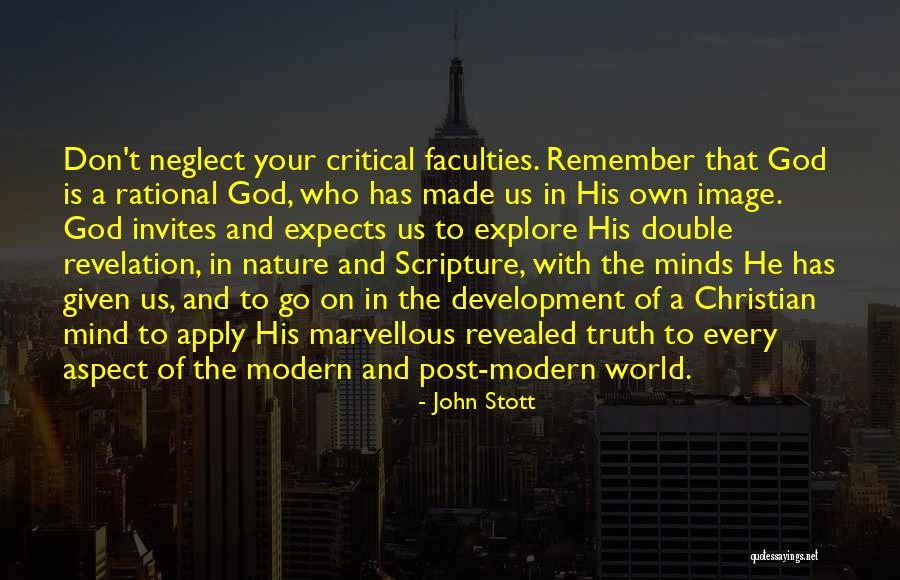 God Made Nature Quotes By John Stott