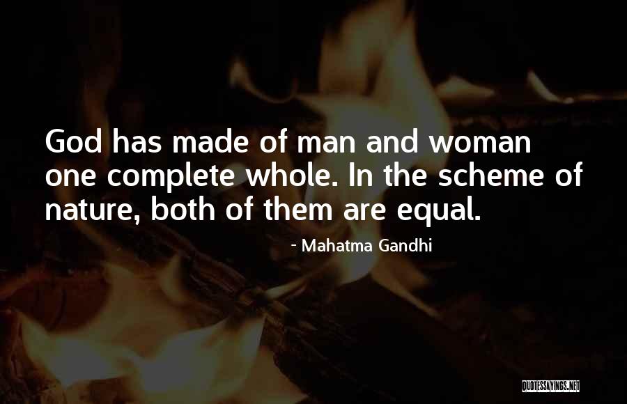 God Made Woman Quotes By Mahatma Gandhi