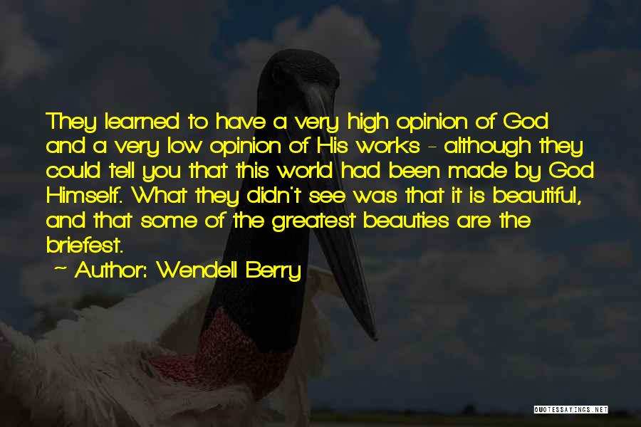 God Made You Beautiful Quotes By Wendell Berry