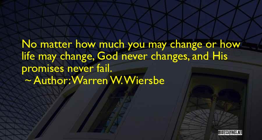 God Never Fail Quotes By Warren W. Wiersbe