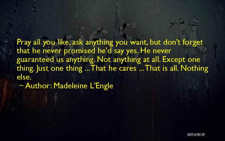 God Never Promised Quotes By Madeleine L'Engle