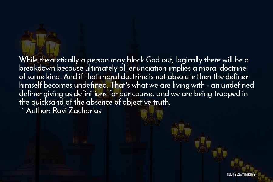 God Not Being There Quotes By Ravi Zacharias