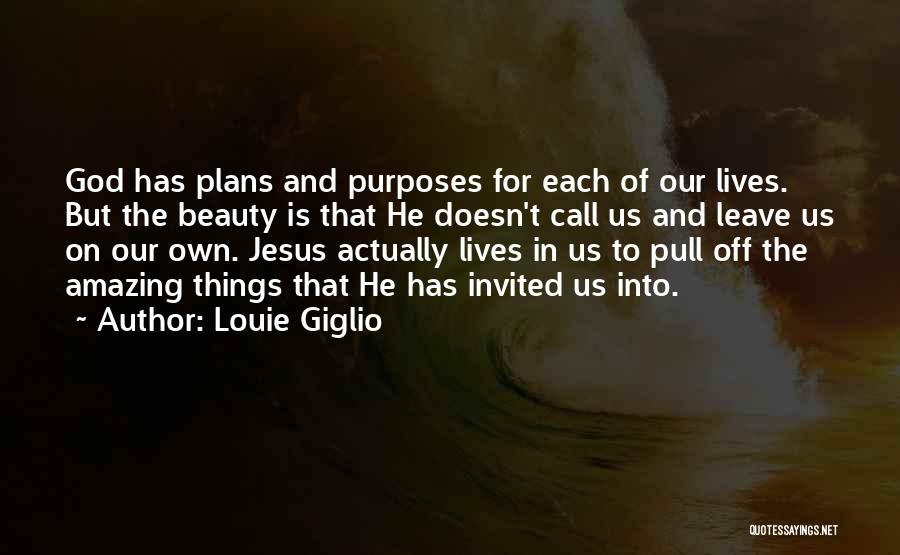 God Plans Quotes By Louie Giglio