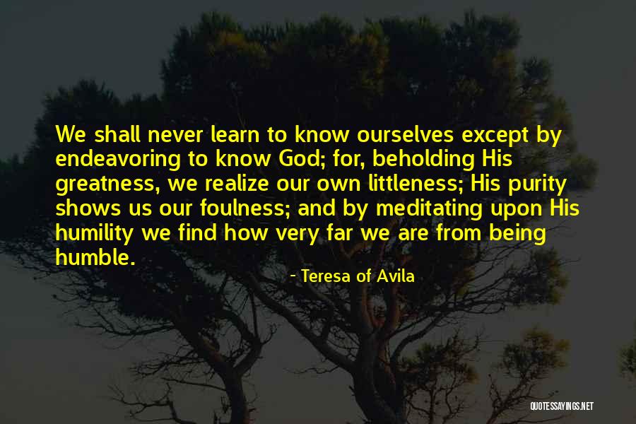 God Purity Quotes By Teresa Of Avila God Purity Quotes By Teresa Of Avila