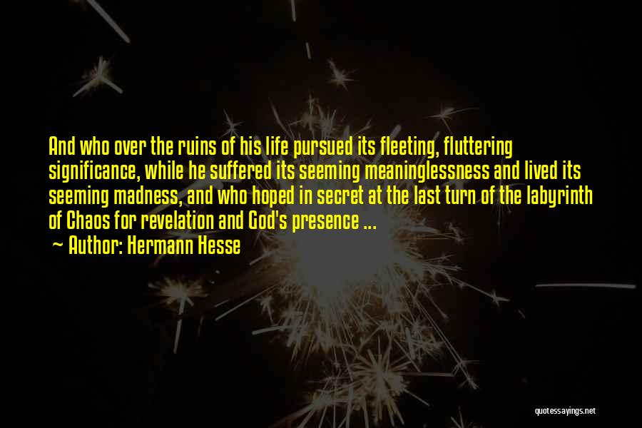 God Revelation Quotes By Hermann Hesse