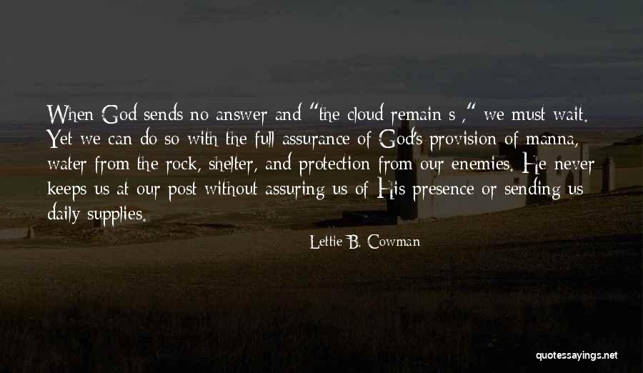 God S Protection Quotes By Lettie B. Cowman God S Protection Quotes By Lettie B. Cowman