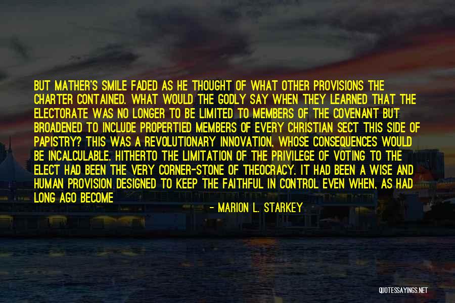 God S Provision Quotes By Marion L. Starkey God S Provision Quotes By Marion L. Starkey