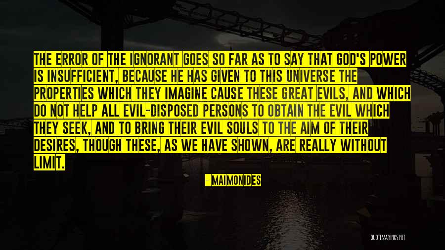 God S Universe Quotes By Maimonides God S Universe Quotes By Maimonides