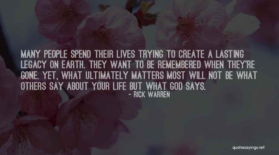 God Says About Life Quotes By Rick Warren