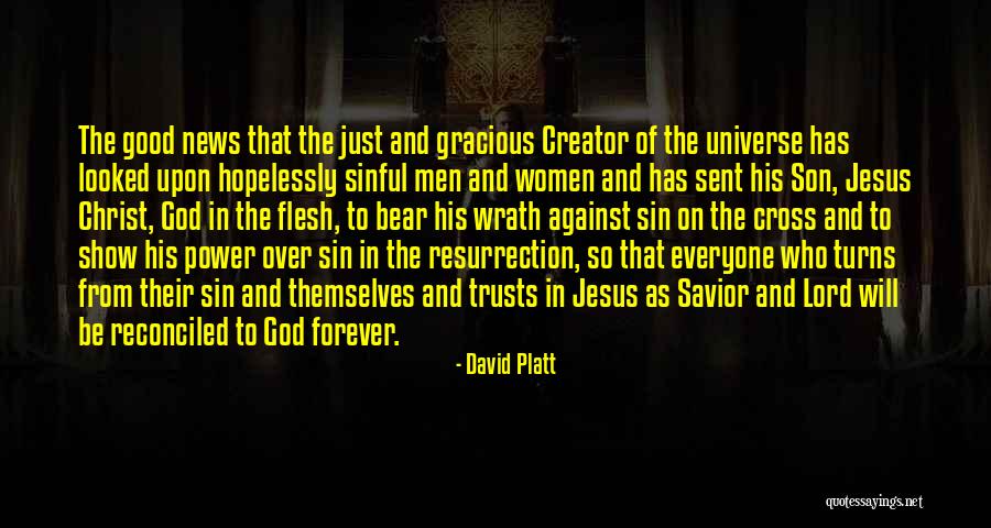 God Sent His Son Quotes By David Platt