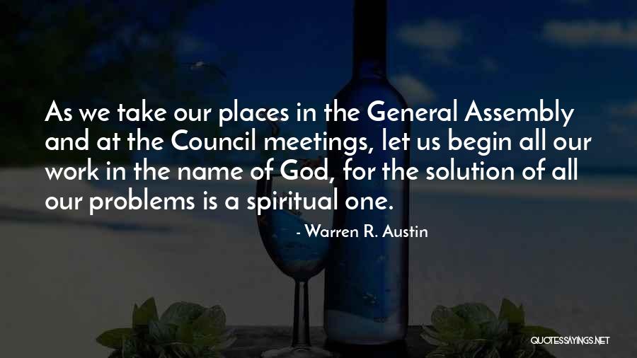 God Solution Quotes By Warren R. Austin God Solution Quotes By Warren R. Austin