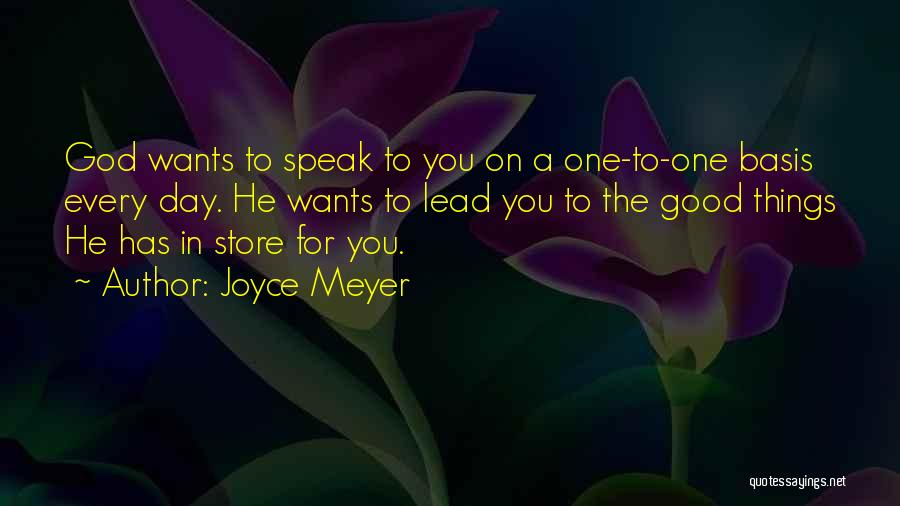 God Speak Quotes By Joyce Meyer