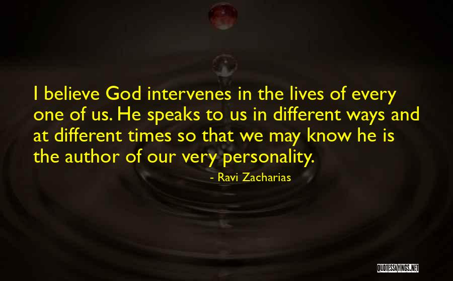 God Speaks To Us Quotes By Ravi Zacharias