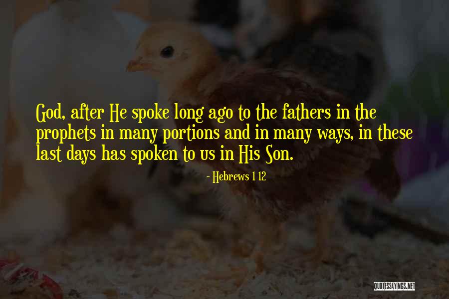 God Spoken Quotes By Hebrews 1 12