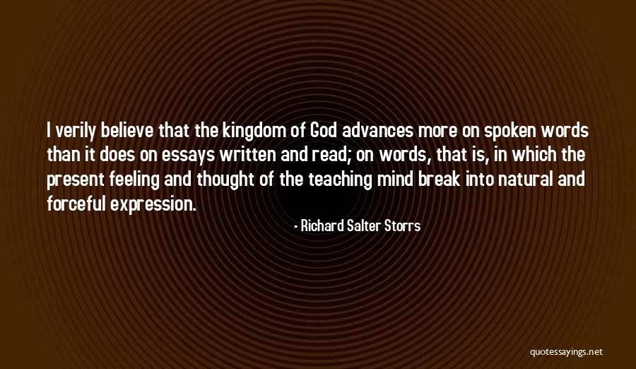 God Spoken Quotes By Richard Salter Storrs