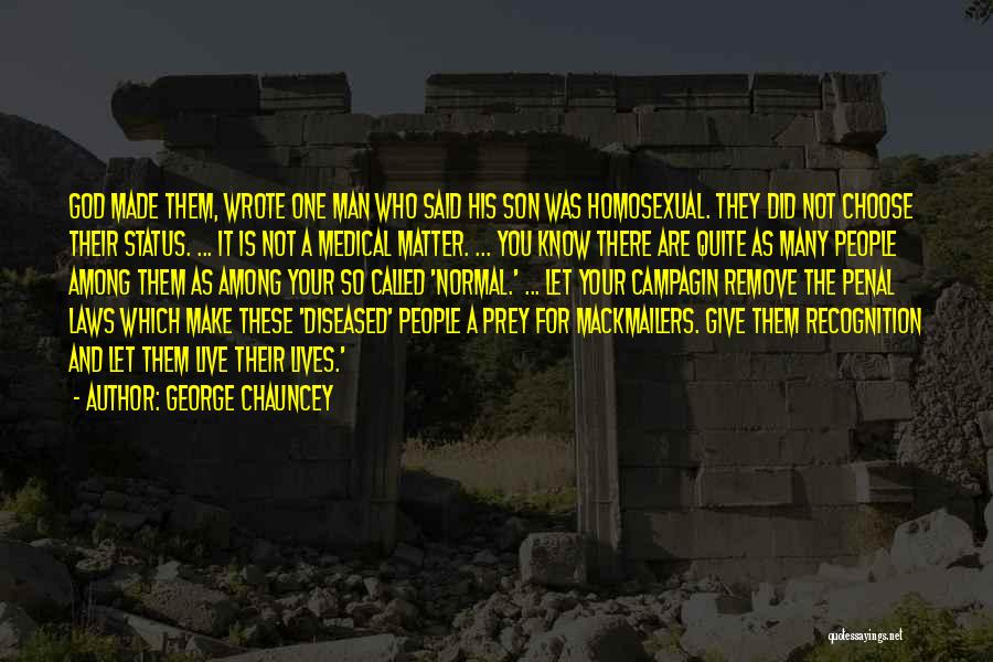 God Status Quotes By George Chauncey