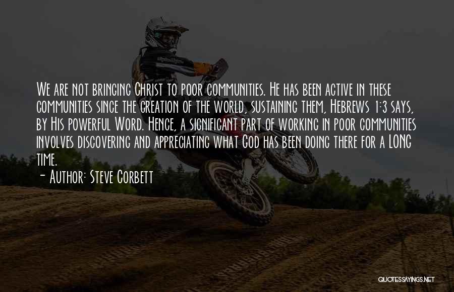 God Sustaining Quotes By Steve Corbett