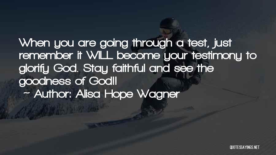 God Testimony Quotes By Alisa Hope Wagner