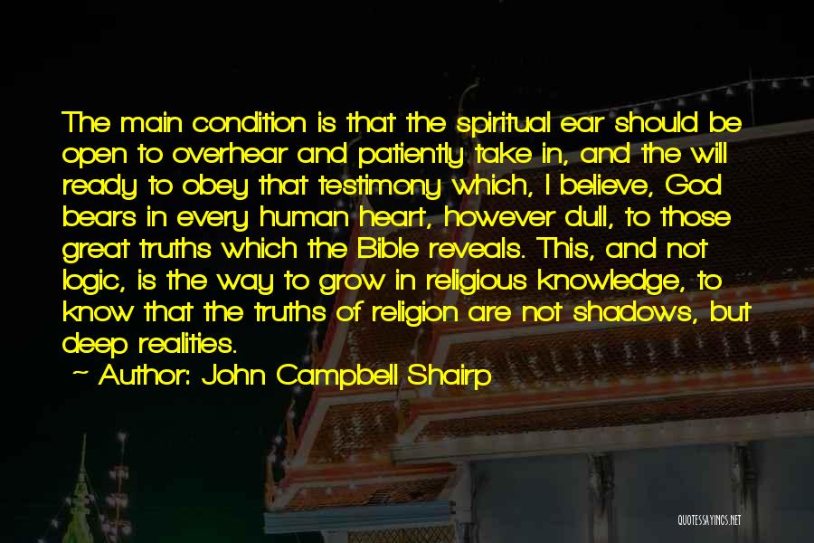 God Testimony Quotes By John Campbell Shairp