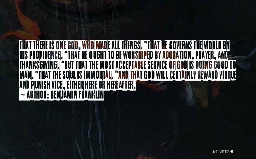 God Thanksgiving Quotes By Benjamin Franklin