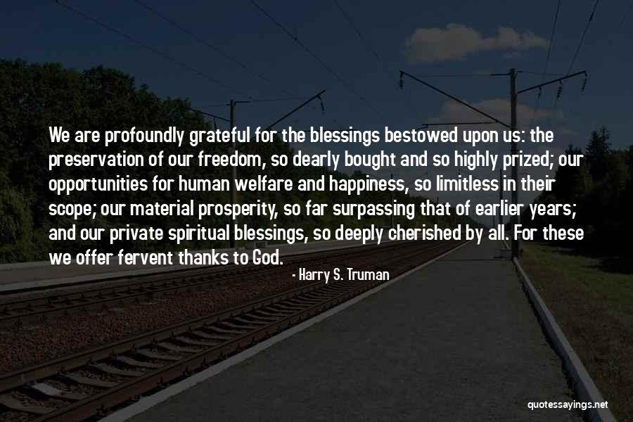 God Thanksgiving Quotes By Harry S. Truman