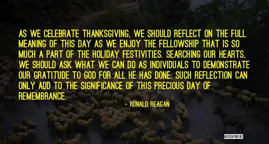 God Thanksgiving Quotes By Ronald Reagan