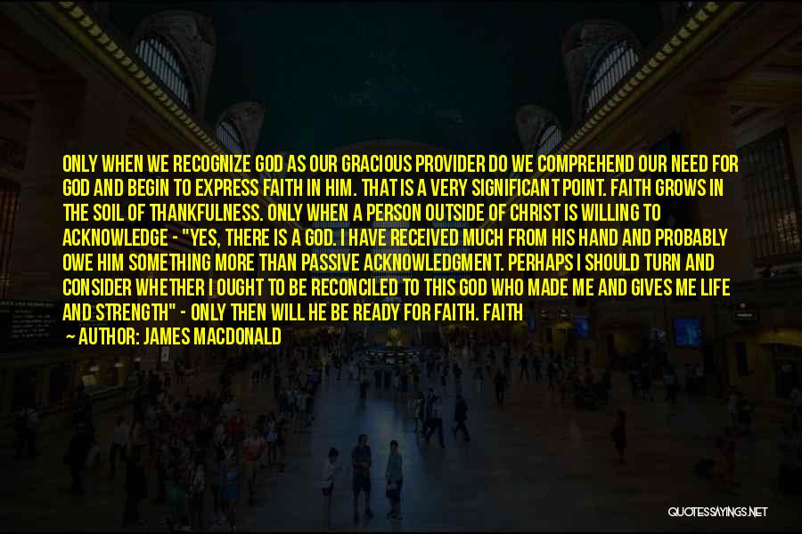 God The Provider Quotes By James MacDonald