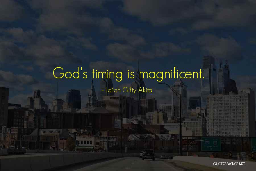 God Timing Quotes By Lailah Gifty Akita