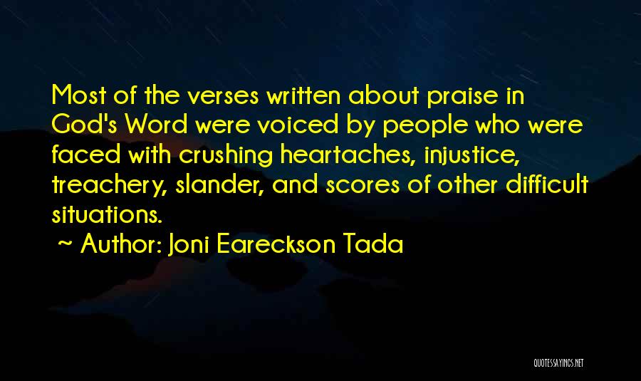 God Verses Quotes By Joni Eareckson Tada