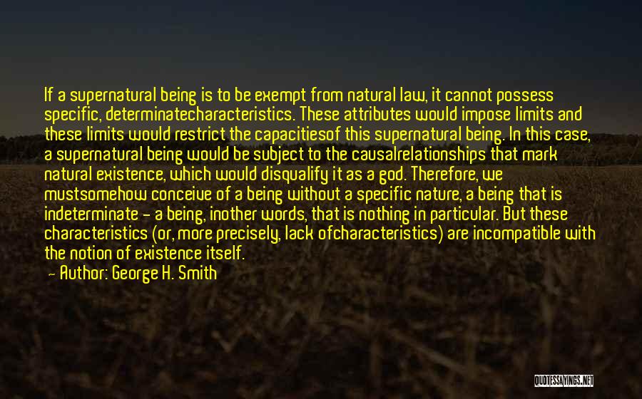 God Vs Nature Quotes By George H. Smith