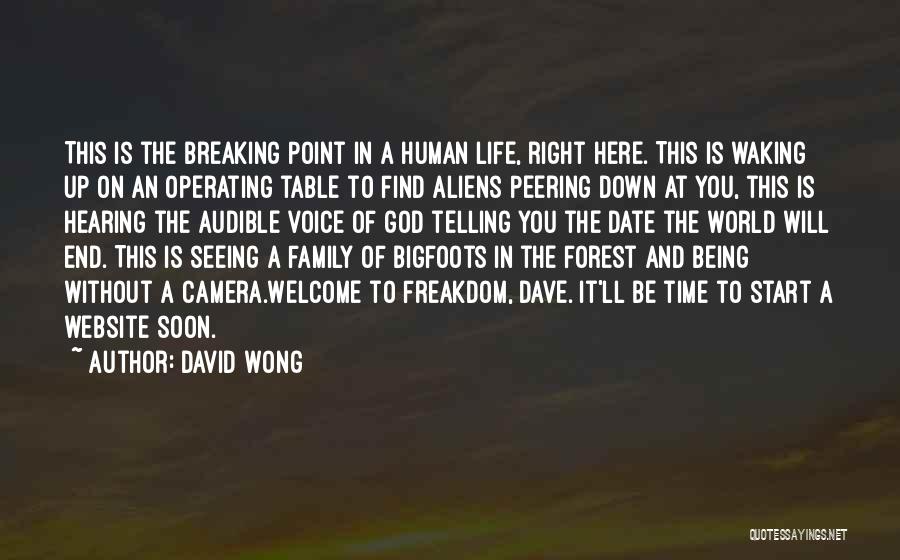 God Waking You Up Quotes By David Wong