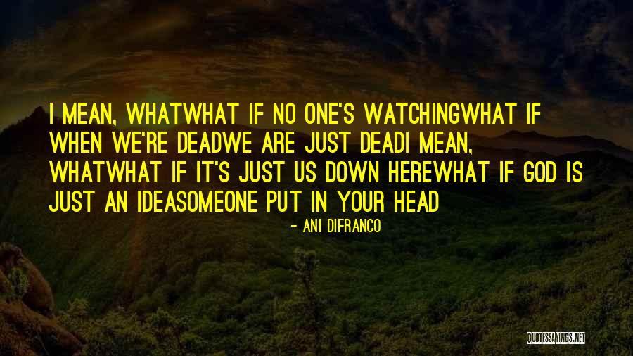 God Watching Us Quotes By Ani DiFranco