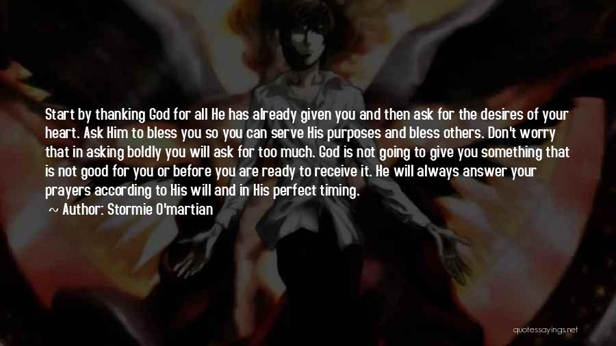 God Will Answer Quotes By Stormie O'martian