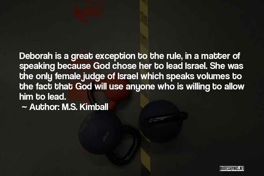 God Will Judge Quotes By M.S. Kimball