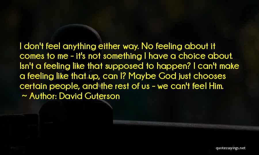 God Will Make It Happen Quotes By David Guterson