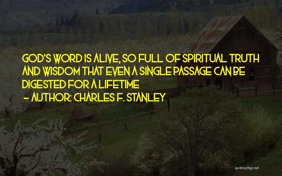 God Word Of Wisdom Quotes By Charles F. Stanley