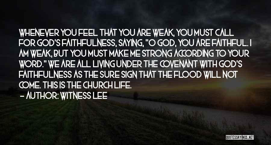 God You Are Faithful Quotes By Witness Lee