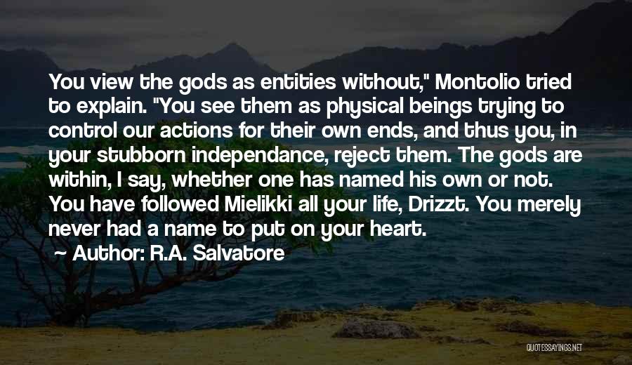 God You Are In Control Quotes By R.A. Salvatore