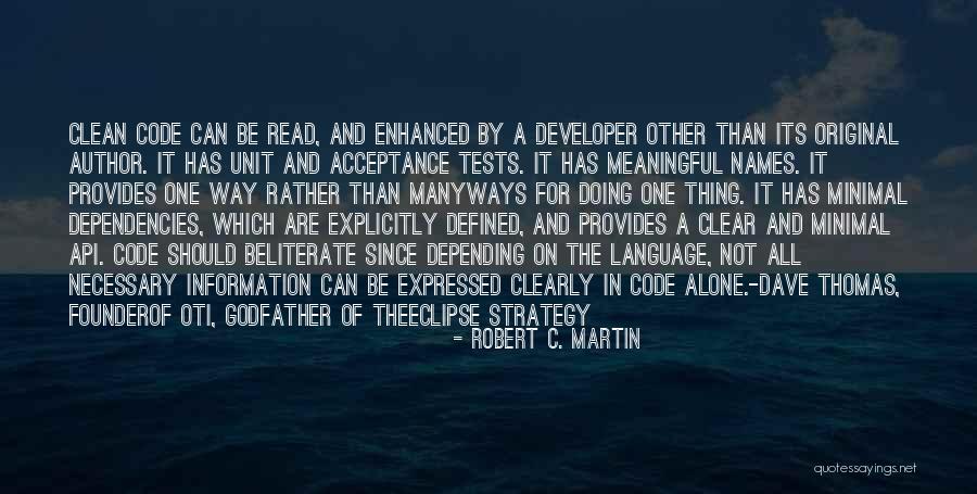 Godfather Quotes By Robert C. Martin Godfather Quotes By Robert C. Martin