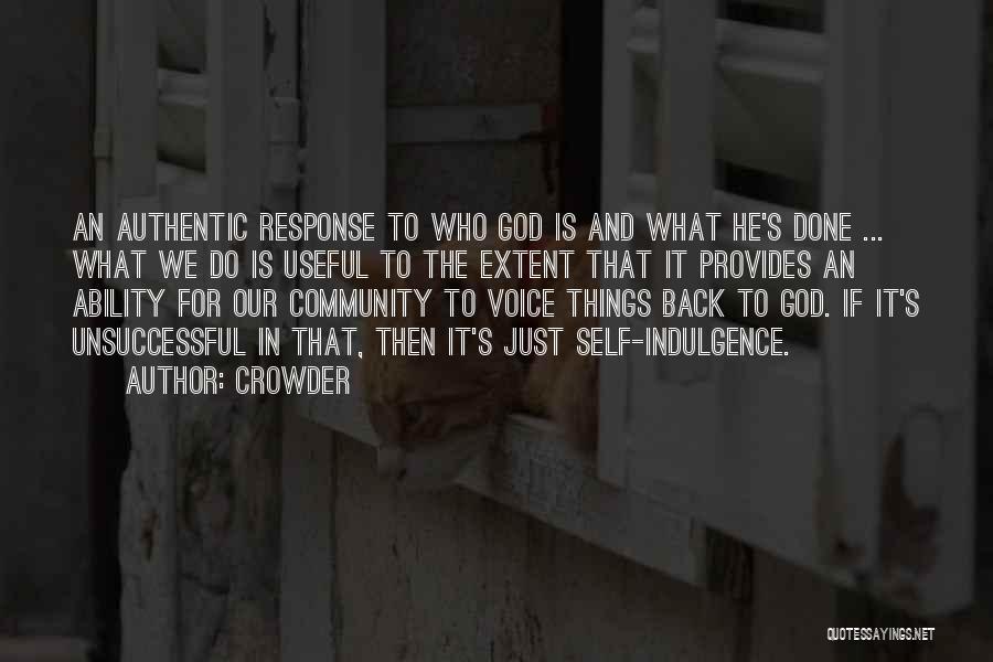 God's Ability Quotes By Crowder