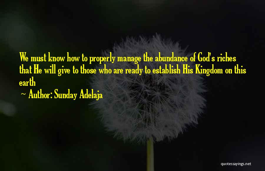 God's Abundance Quotes By Sunday Adelaja