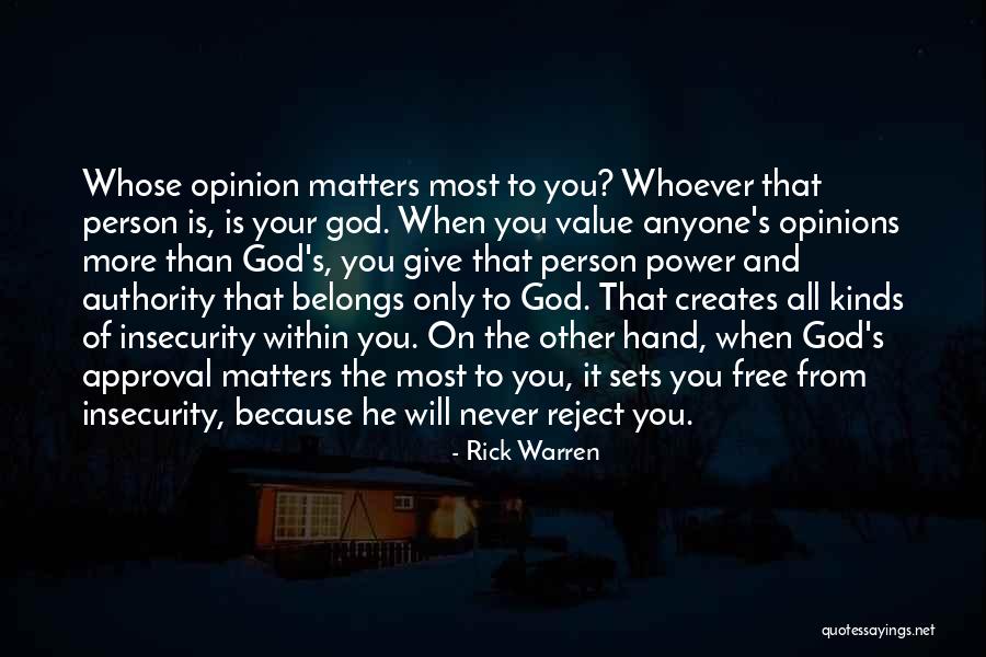 God's Approval Quotes By Rick Warren