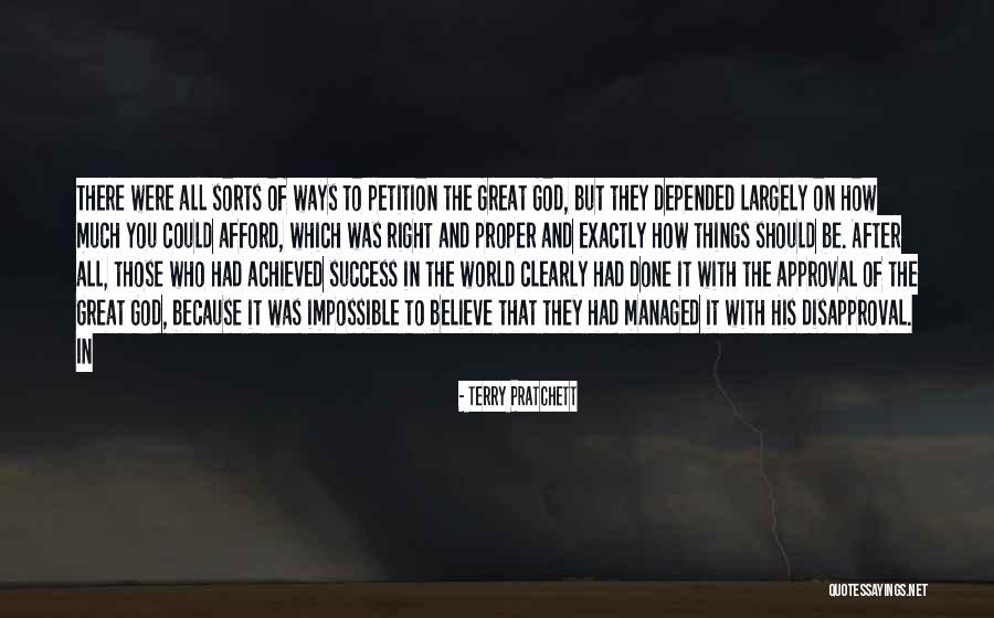 God's Approval Quotes By Terry Pratchett