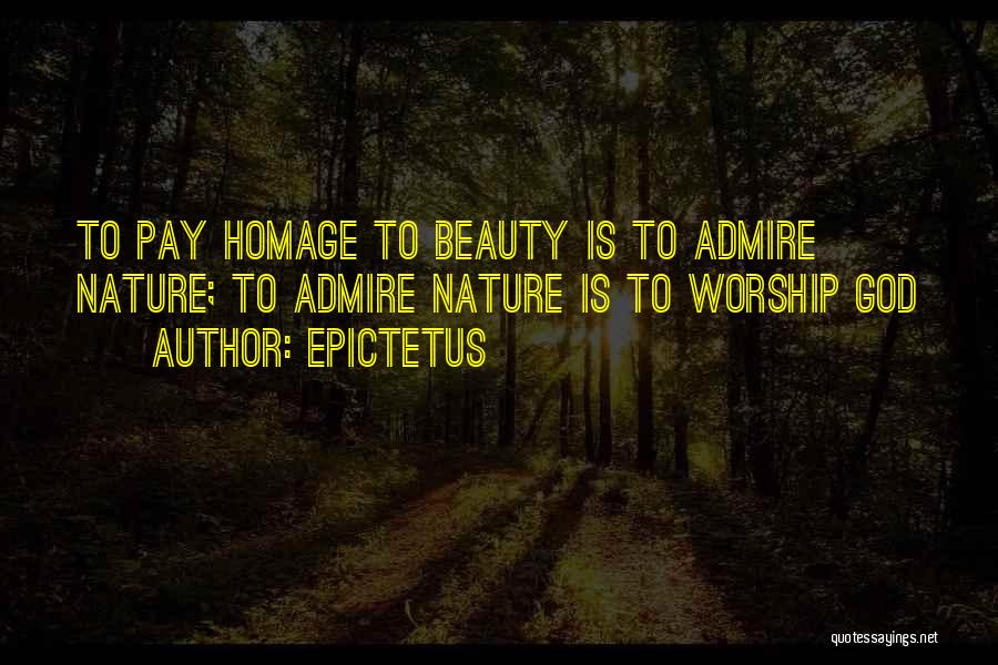 God's Beauty Nature Quotes By Epictetus