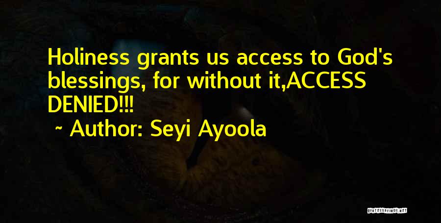 God's Blessings Quotes By Seyi Ayoola