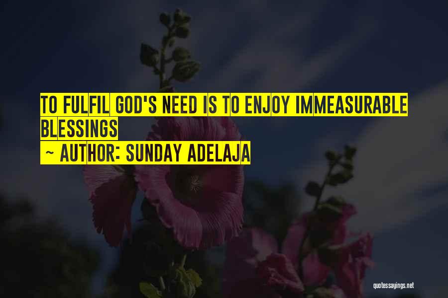 God's Blessings Quotes By Sunday Adelaja