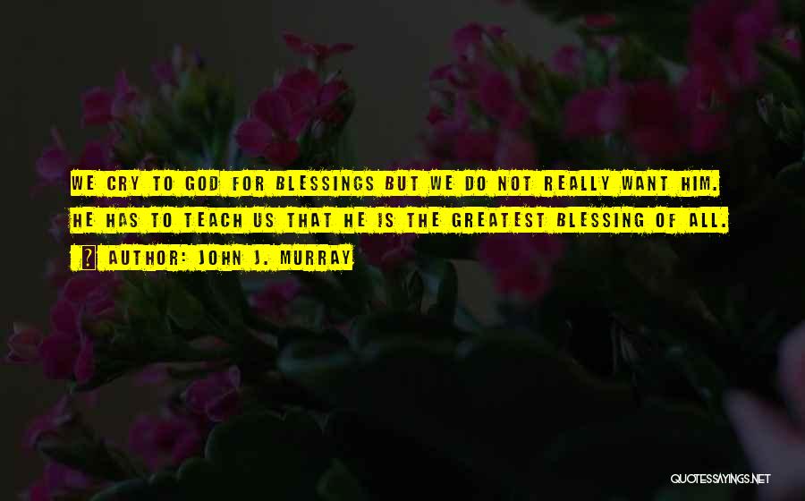 God's Blessings To Us Quotes By John J. Murray