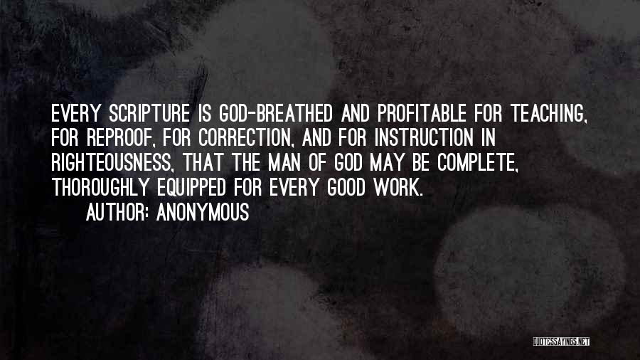 God's Correction Quotes By Anonymous