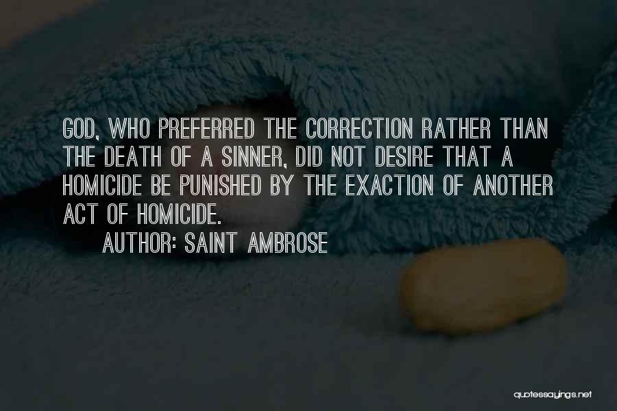 God's Correction Quotes By Saint Ambrose