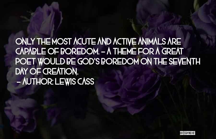 God's Creation Quotes By Lewis Cass
